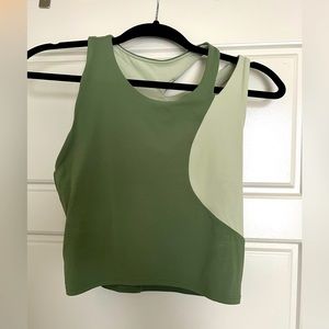 Lululemon Green Cropped Athletic Tank Top